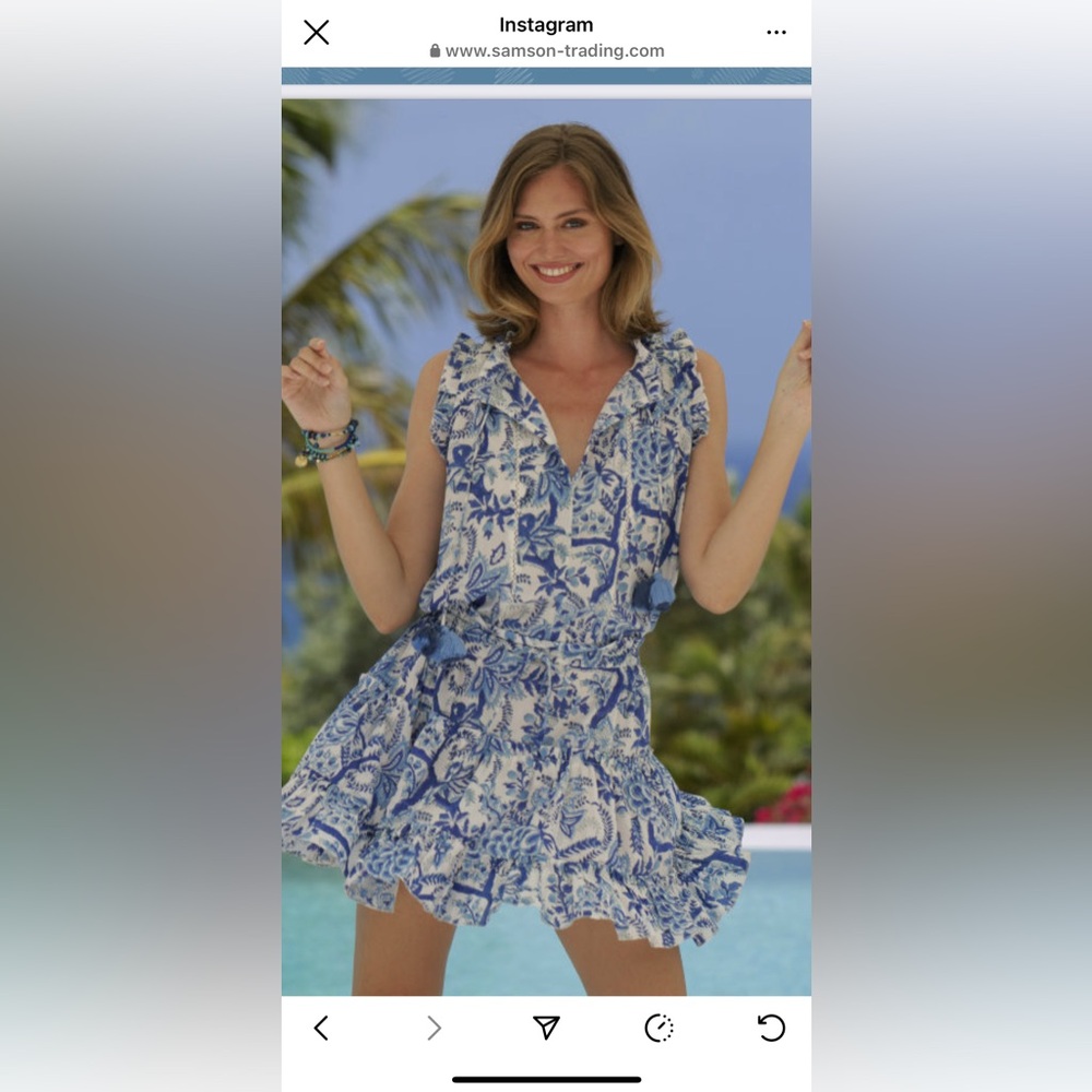 Samson blue floral coverup